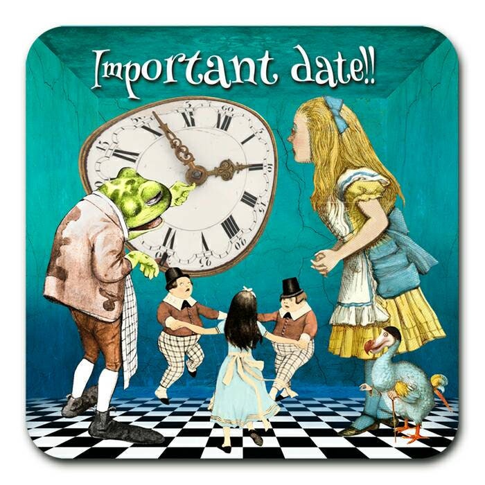 Alice In Wonderland Important Date Cork Backed Heat Resistant