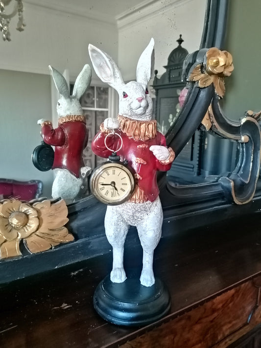 Alice in Wonderland Red Rabbit Clock