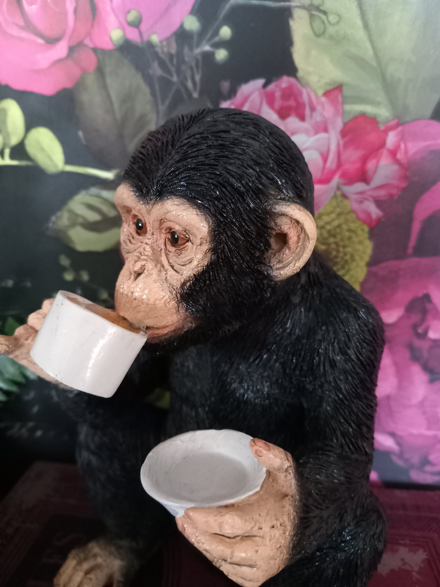 Cup Of Tea Monkey Ornament