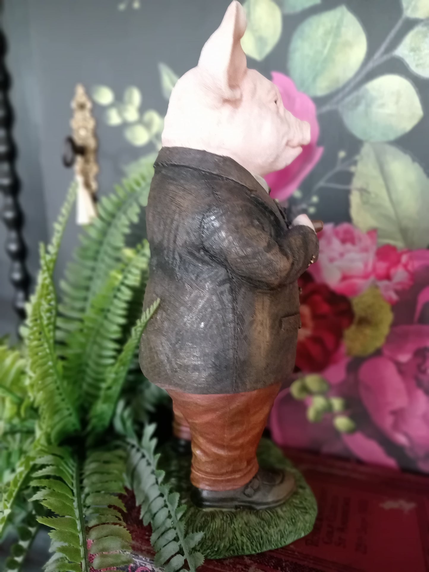 Mr. Pig Gentleman Wearing Suit Ornament