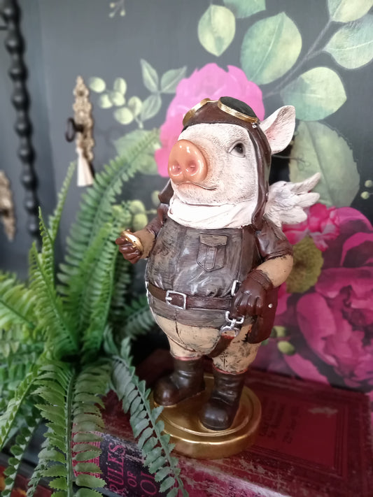 Flying Pig Pilot Ornament