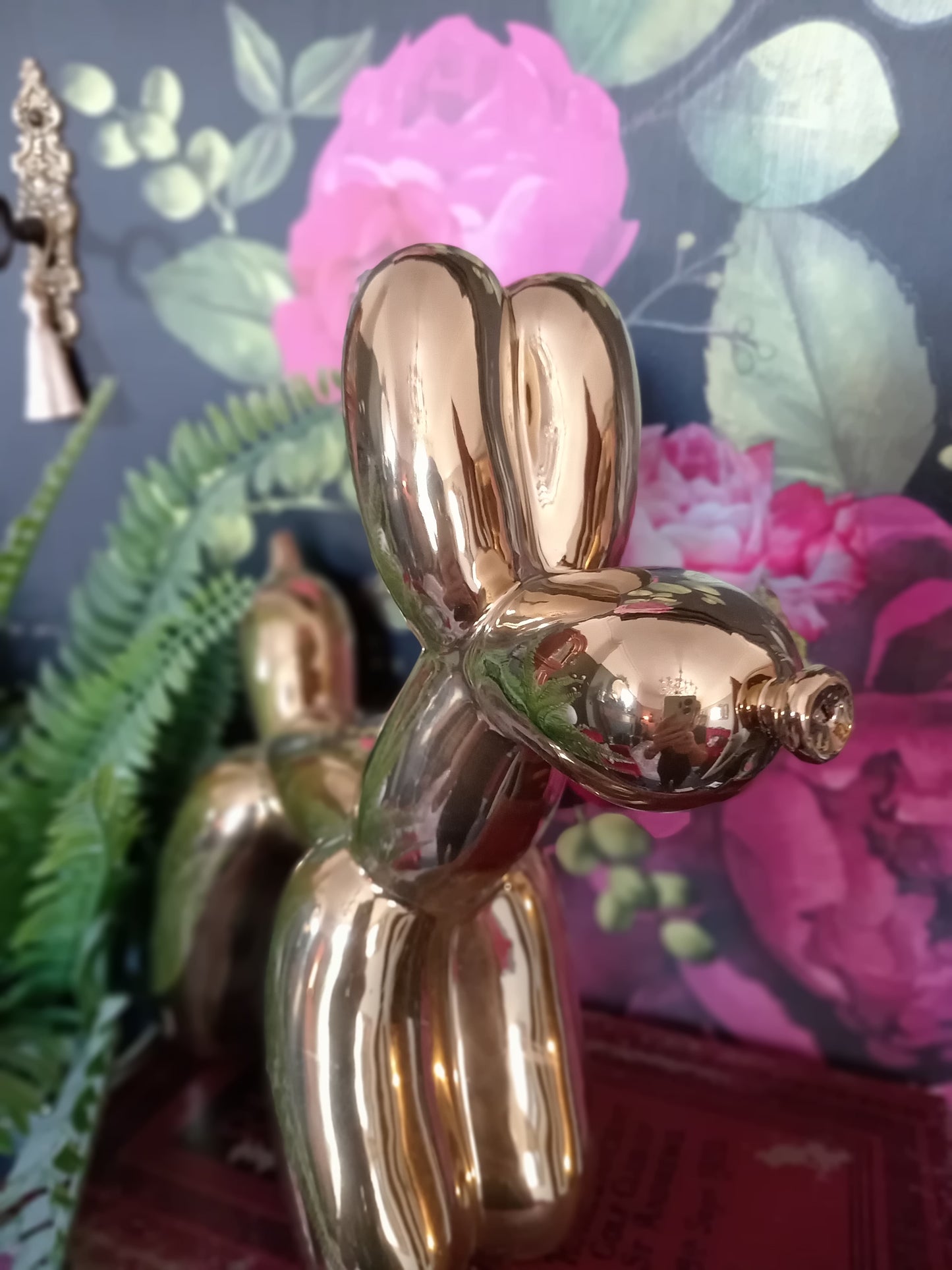 Gold Ceramic Balloon Poodle Ornament