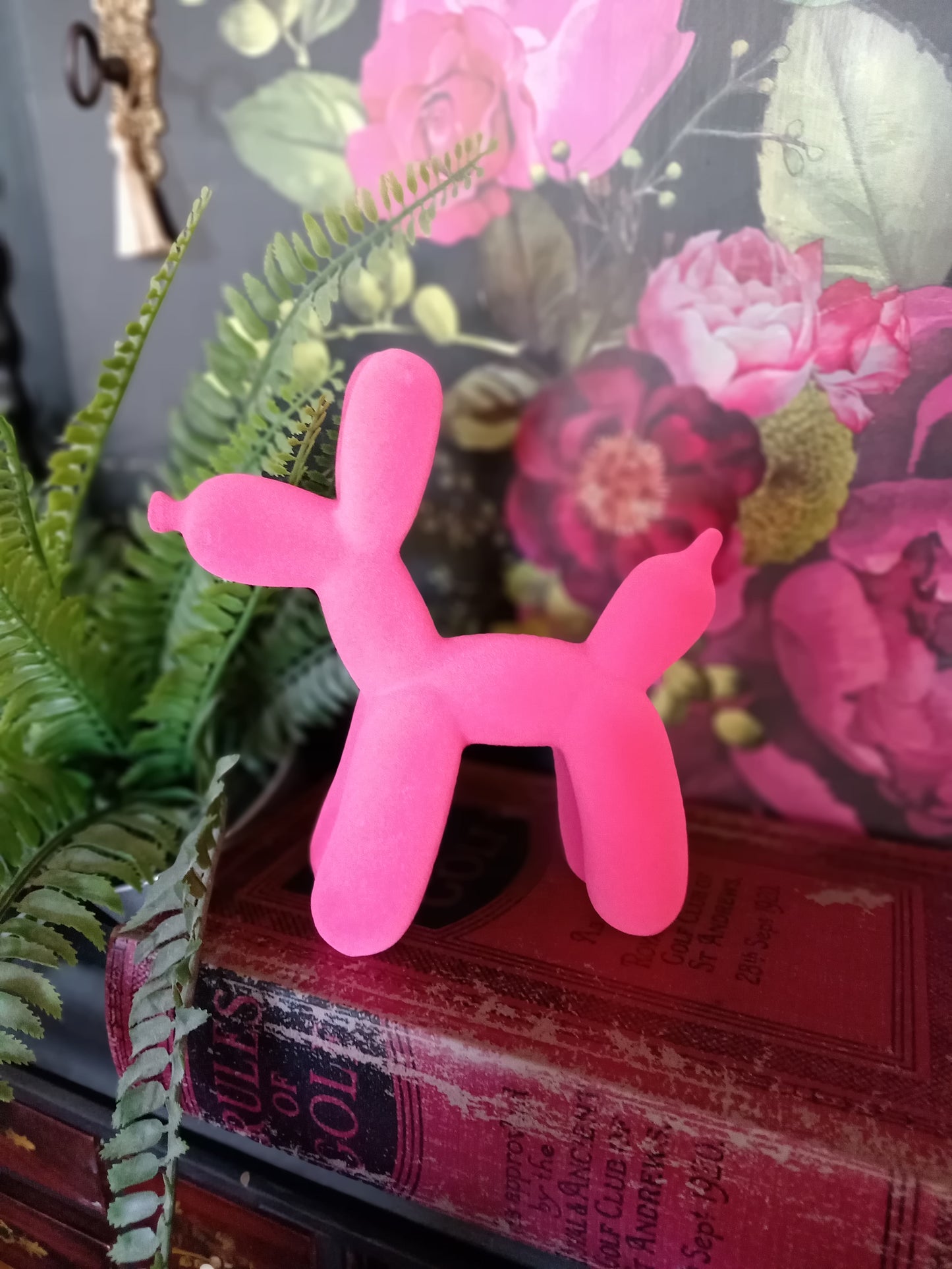 Pink Balloon Poodle Dog Ornament