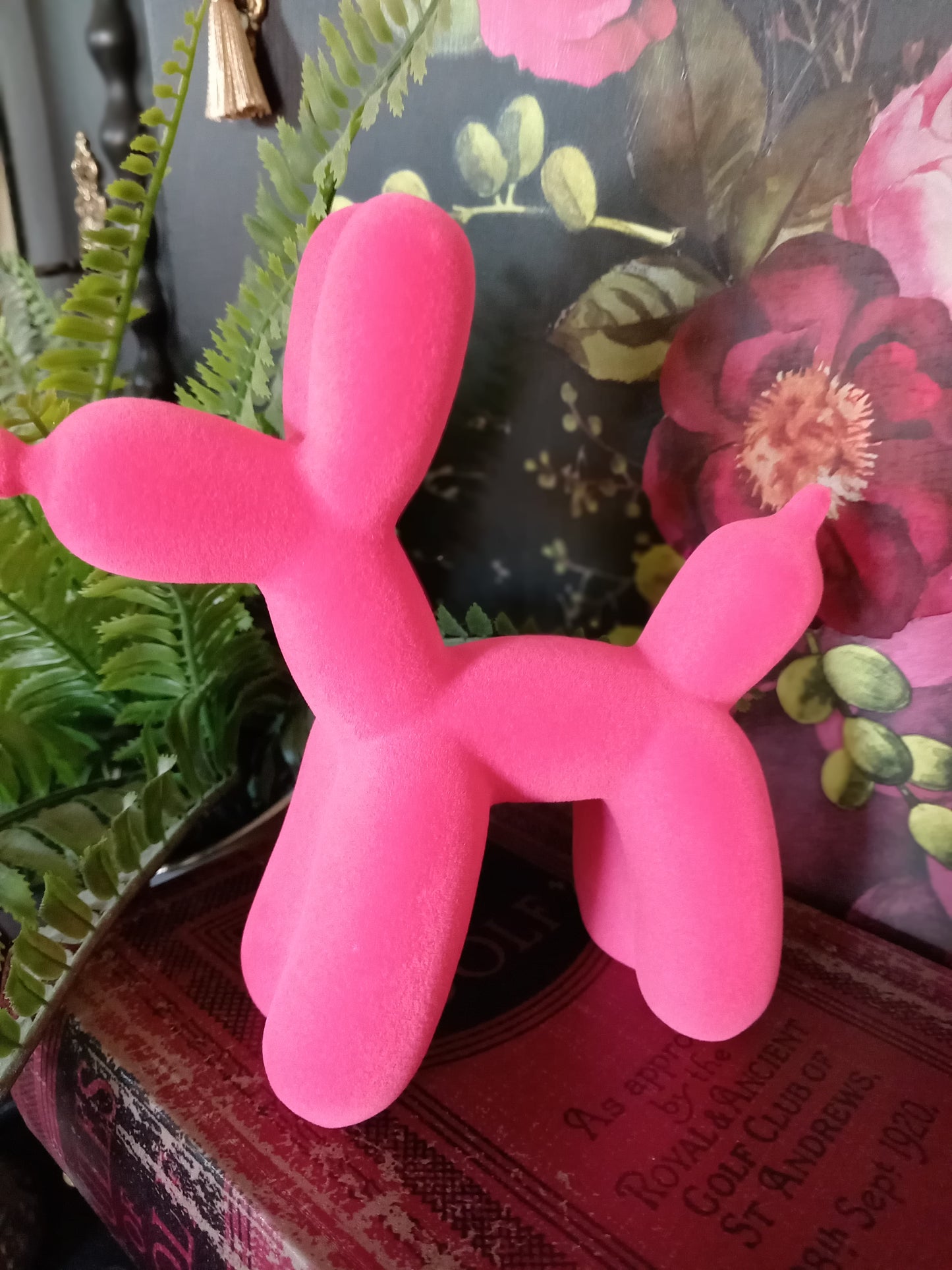 Pink Balloon Poodle Dog Ornament