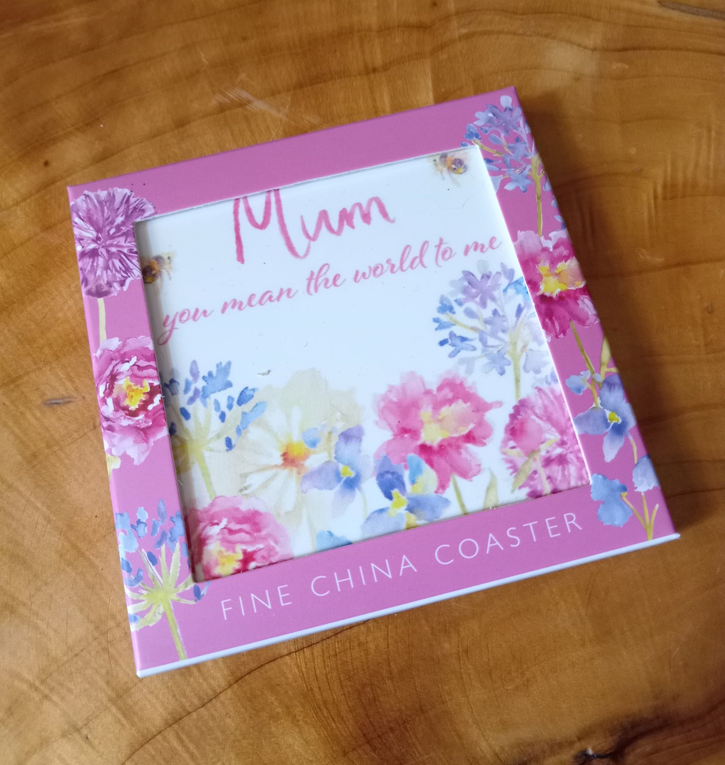 Fine China 'Mum You Mean The World To Mean' Coaster