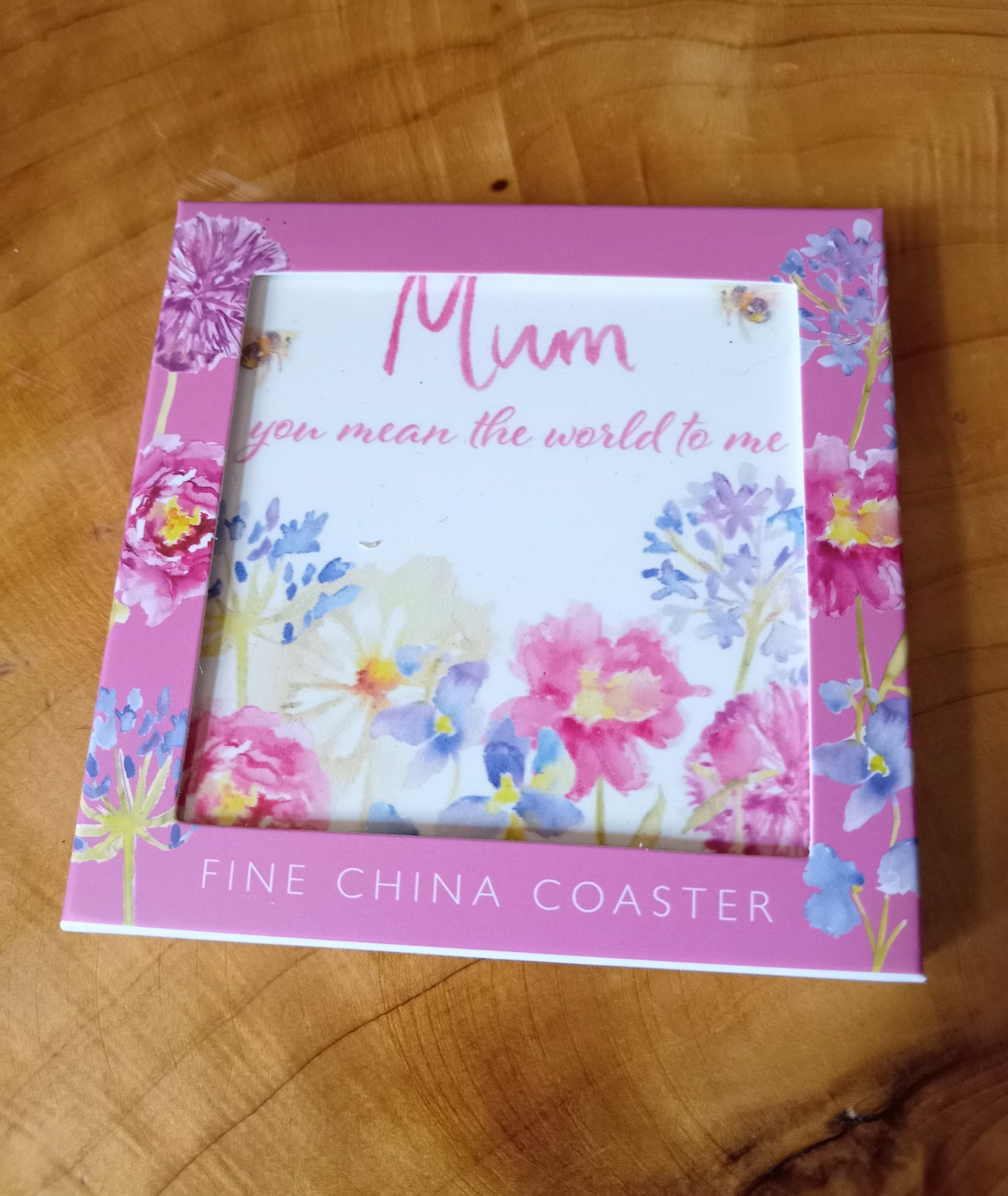 Fine China 'Mum You Mean The World To Mean' Coaster