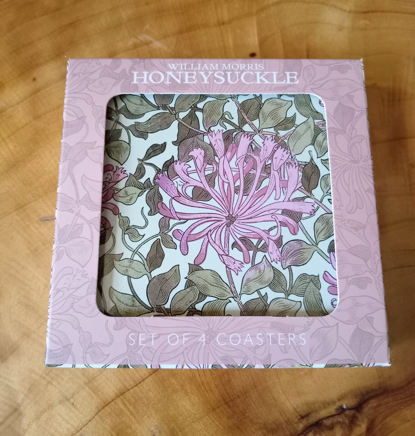 Set Of Four William Morris Honeysuckle Coasters