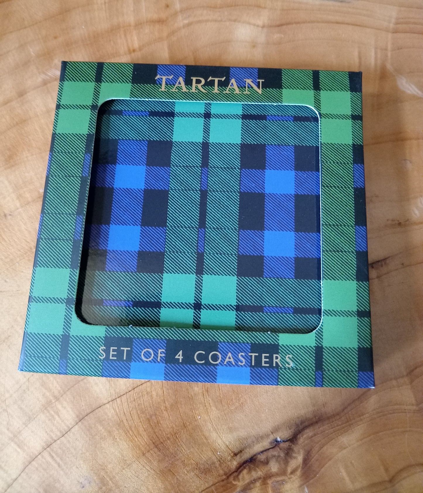 Set Of Four Scottish Tartan Coasters