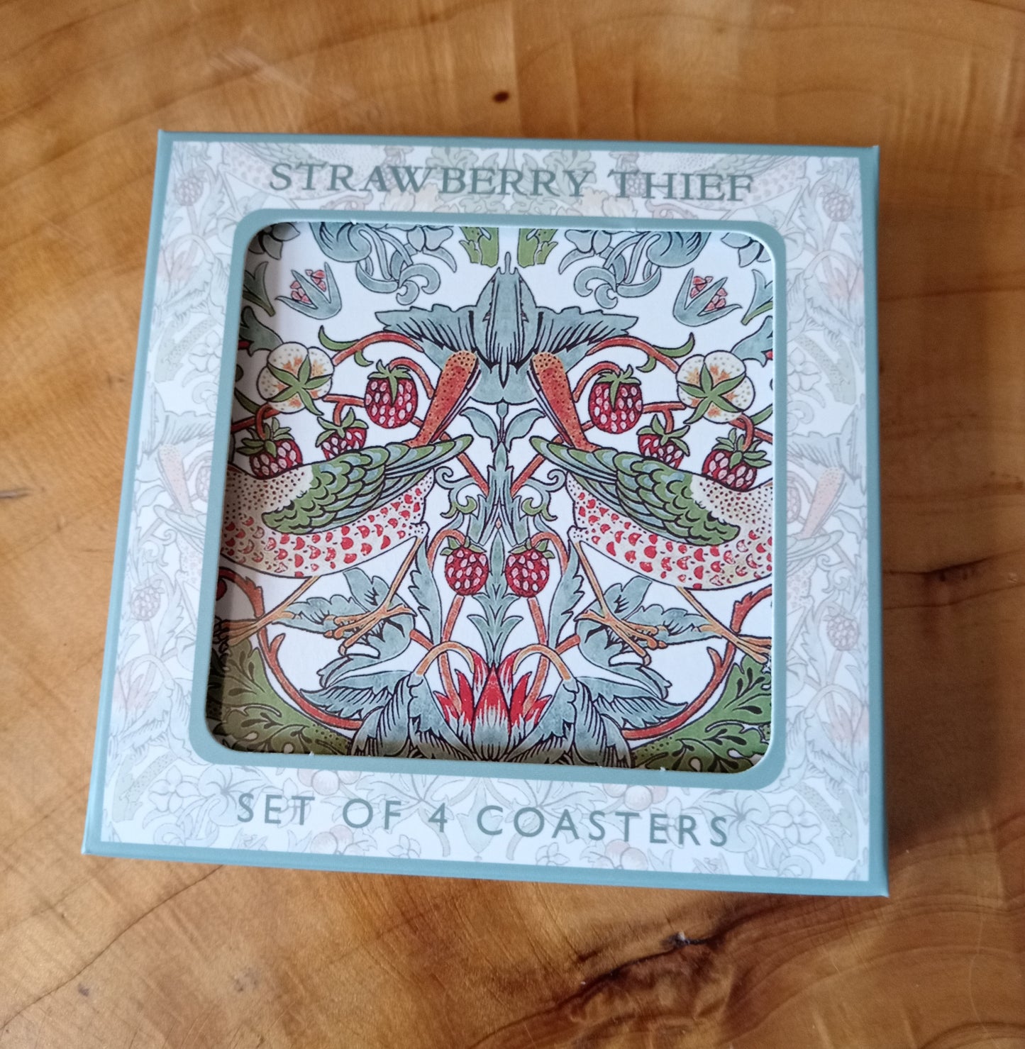 Set Of Four William Morris Strawberry Thief Coasters