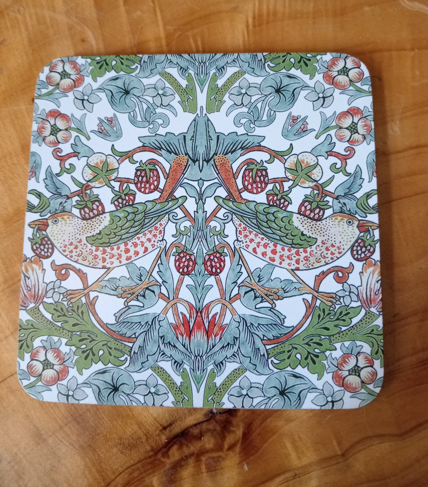 Set Of Four William Morris Strawberry Thief Coasters