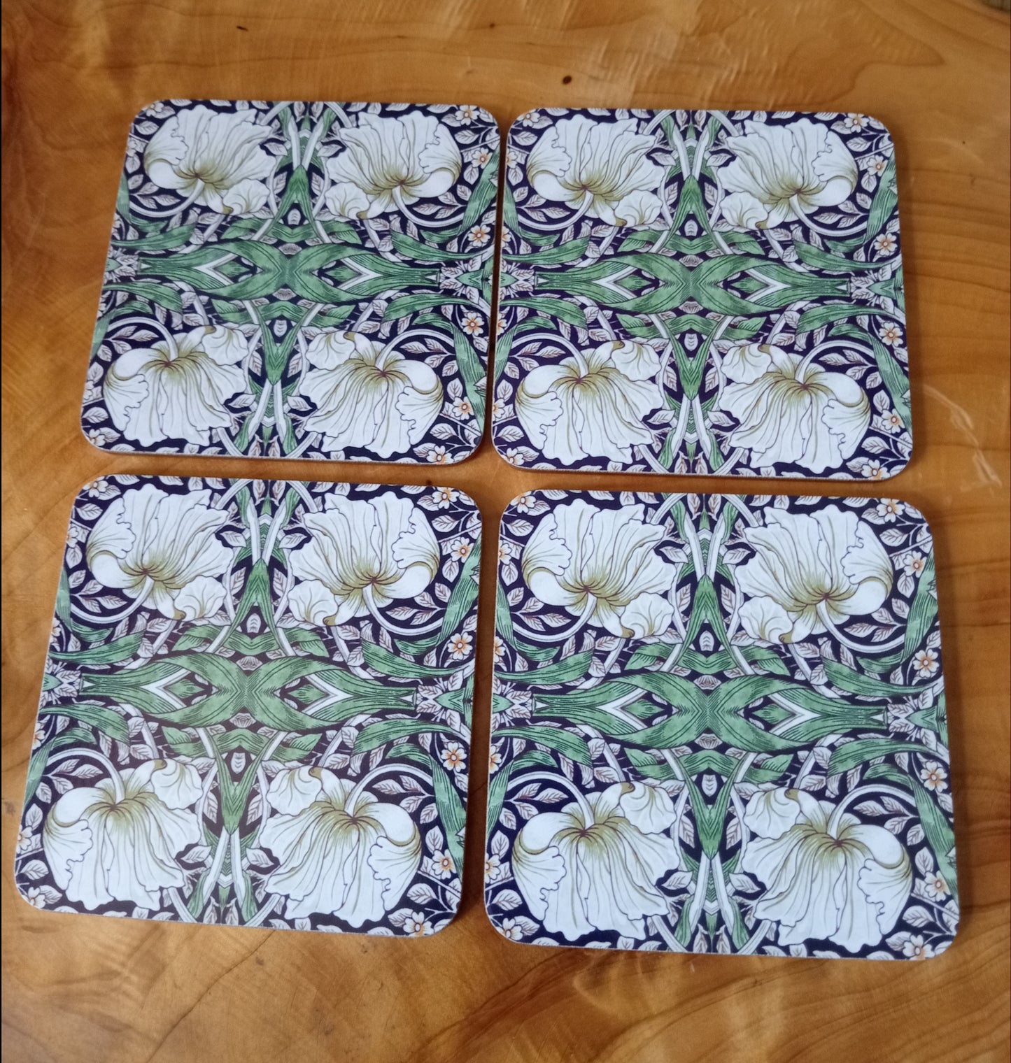 Set Of Four William Morris Pimpernel Coasters