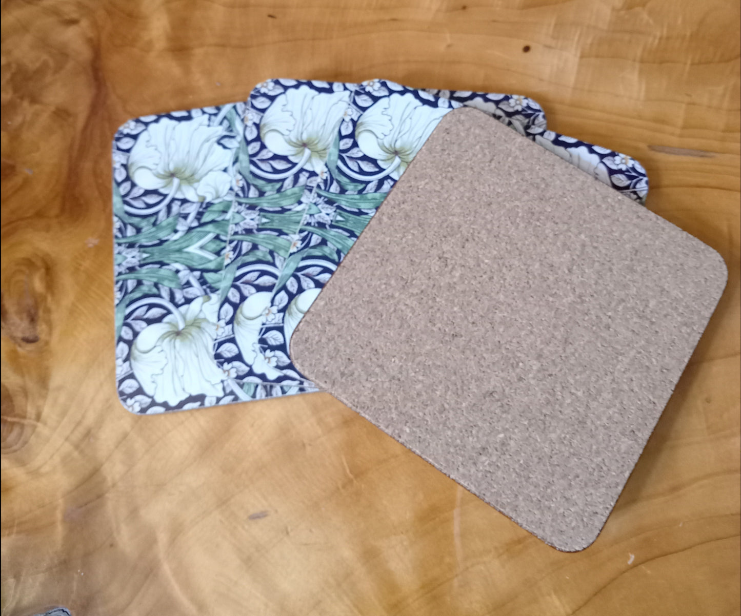 Set Of Four William Morris Pimpernel Coasters