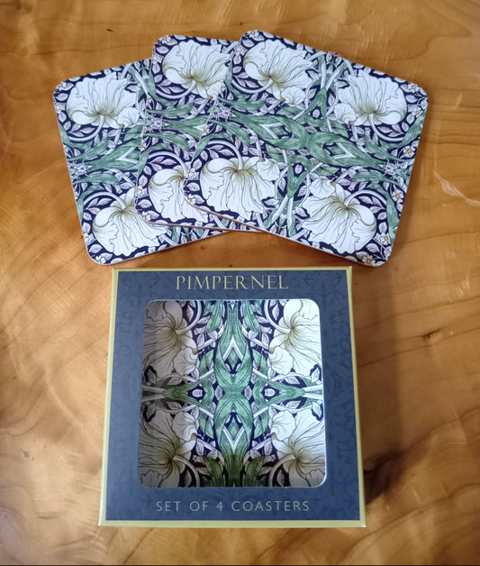 Set Of Four William Morris Pimpernel Coasters