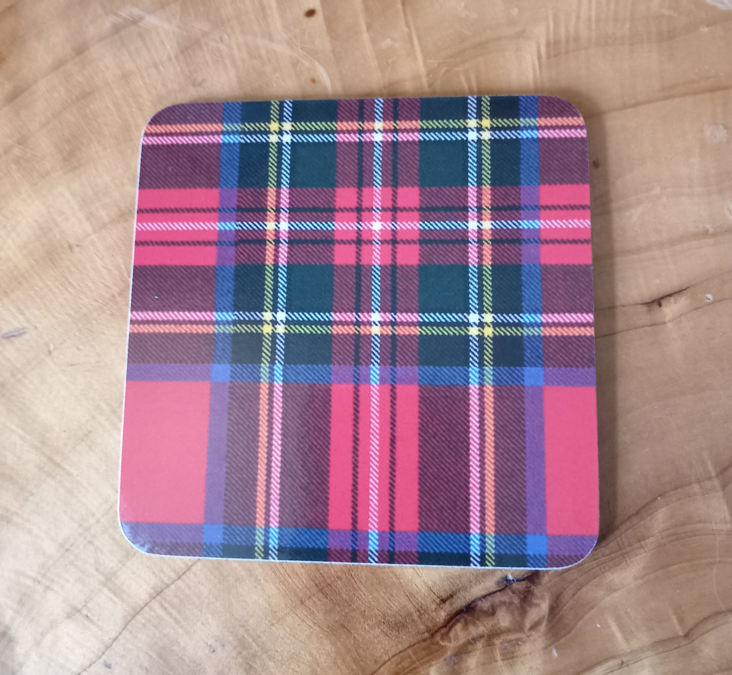 Set Of Four Scottish Stewart Tartan Coasters