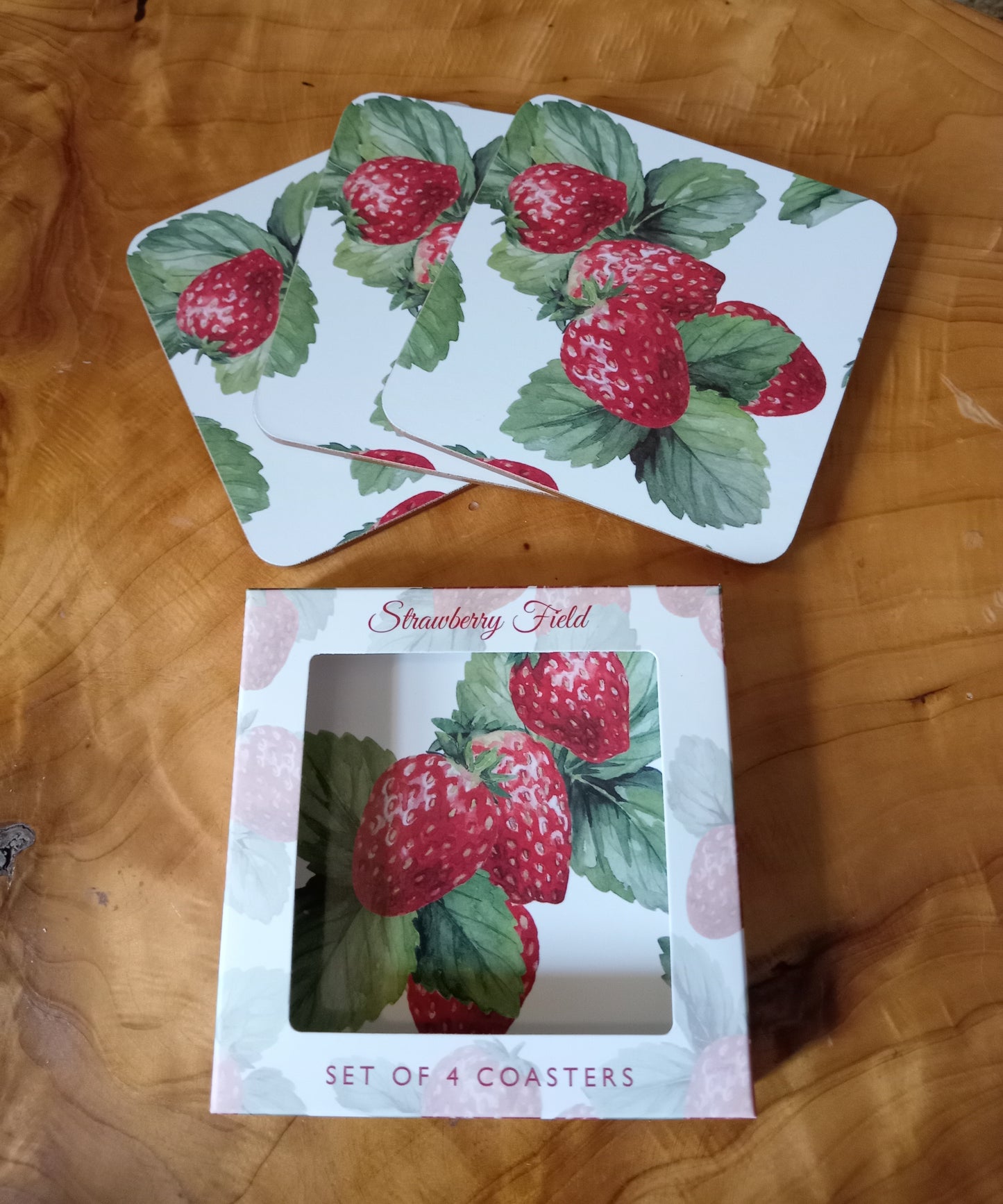 Set Of Four Strawberry Field Coasters