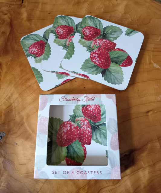 Set Of Four Strawberry Field Coasters