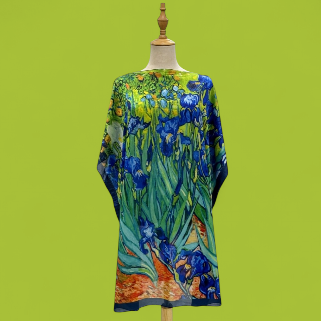 Van Gogh 'Irisis' Silk Cover Up