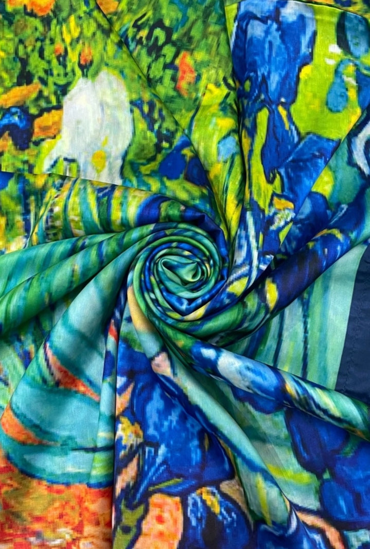 Van Gogh 'Irisis' Silk Cover Up