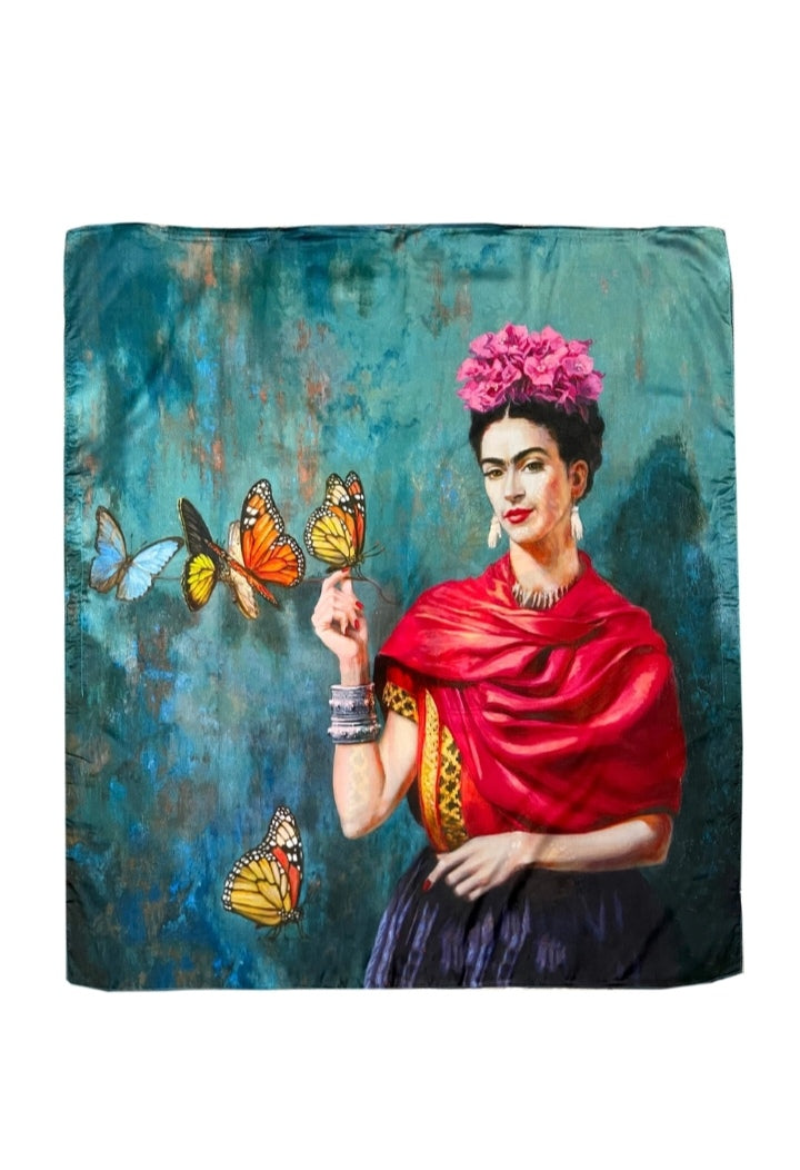 Frida Kahlo Butterfly Silk Cover Up