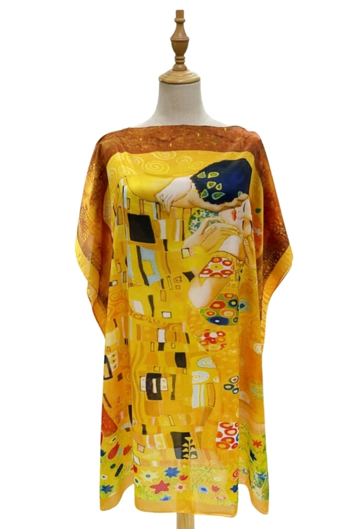 Klimt 'The Kiss' Silk Cover Up