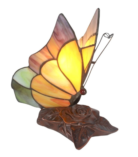 Tiffany Stained Glass Butterfly Table Lamp