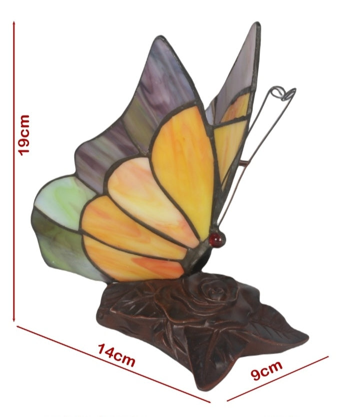 Tiffany Stained Glass Butterfly Table Lamp