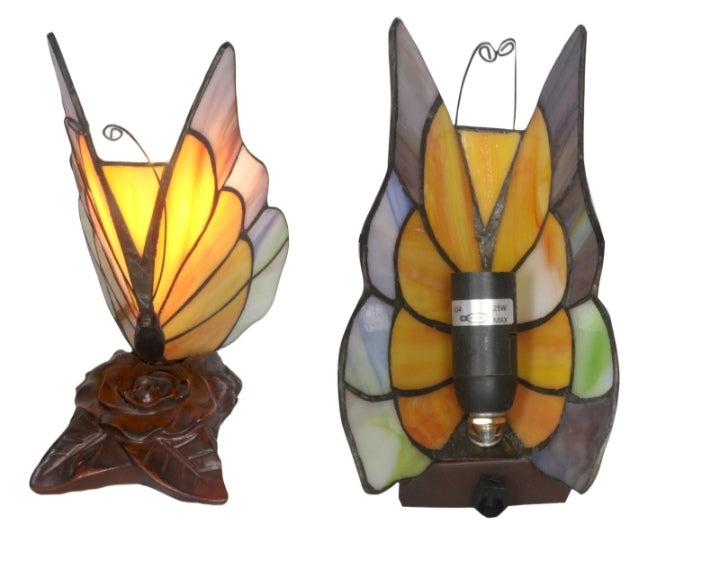 Tiffany Stained Glass Butterfly Table Lamp