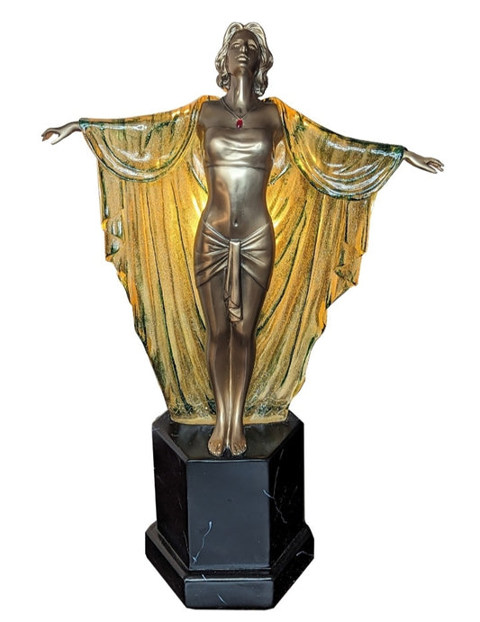 Art Deco Lady Dancer Table Lamp