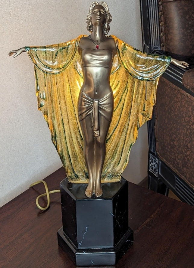 Art Deco Lady Dancer Table Lamp