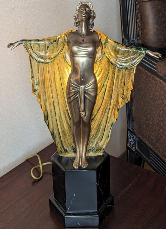 Art Deco Lady Dancer Table Lamp