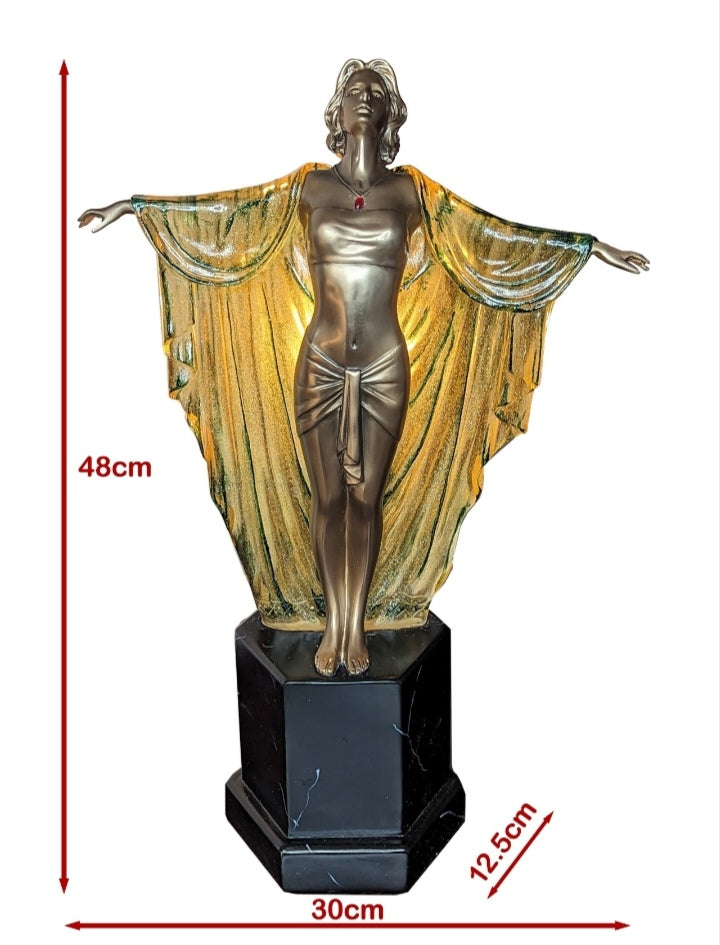 Art Deco Lady Dancer Table Lamp