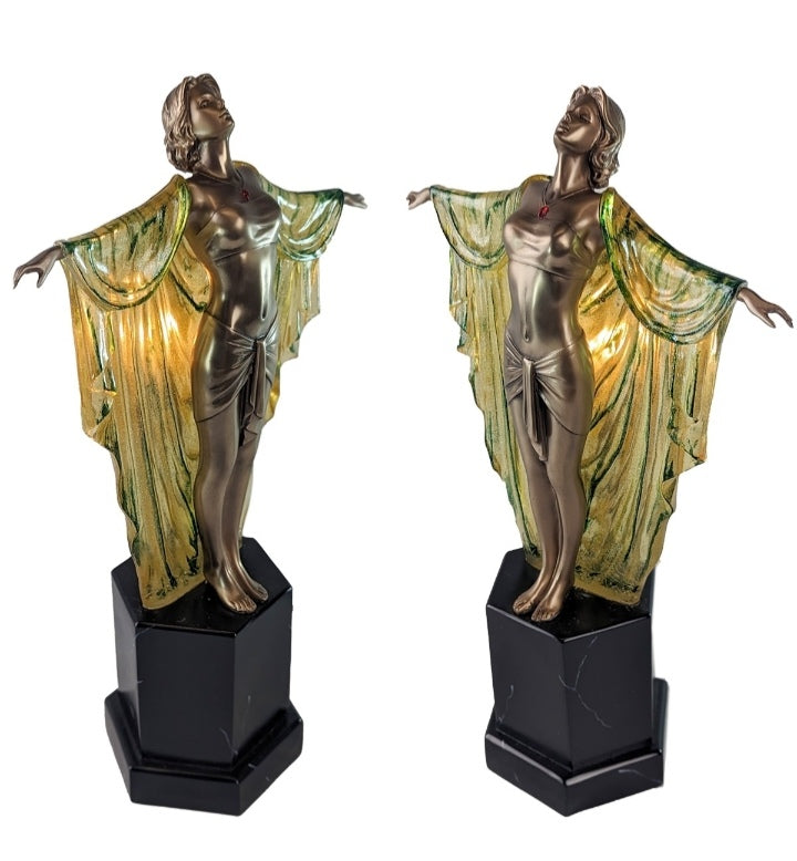 Art Deco Lady Dancer Table Lamp