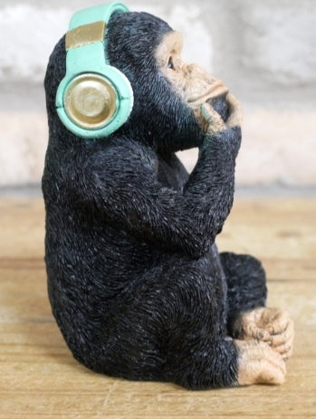 Monkey With Headphones Ornament