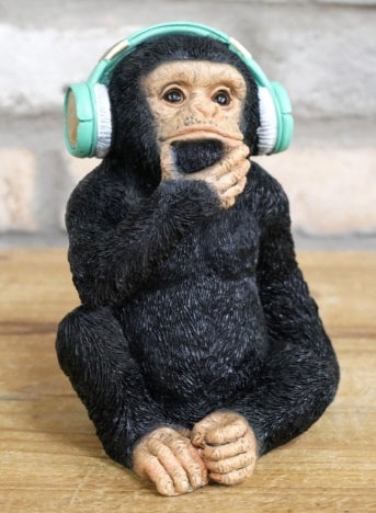 Monkey With Headphones Ornament