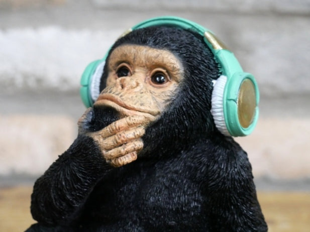 Monkey With Headphones Ornament