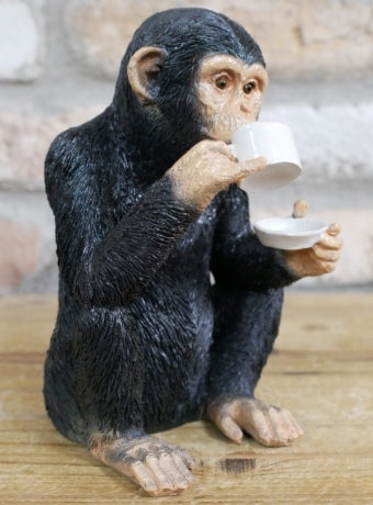 Cup Of Tea Monkey Ornament