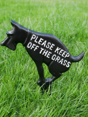 Please Keep Off The Grass Sign