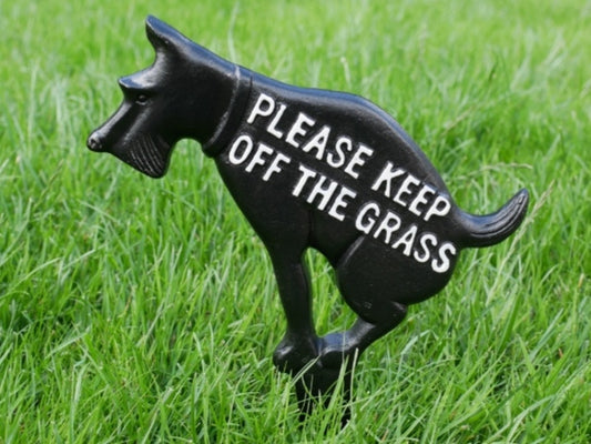 Please Keep Off The Grass Sign