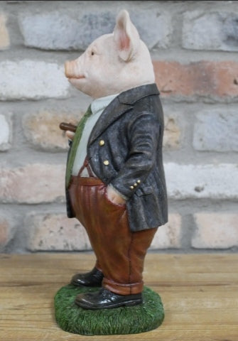 Mr. Pig Gentleman Wearing Suit Ornament