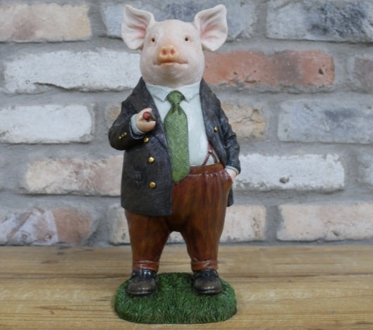 Mr. Pig Gentleman Wearing Suit Ornament