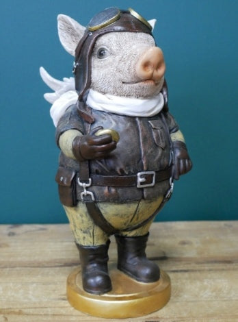 Flying Pig Pilot Ornament