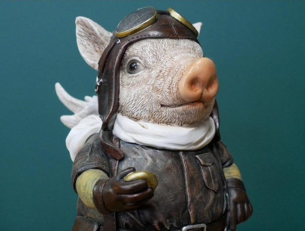 Flying Pig Pilot Ornament