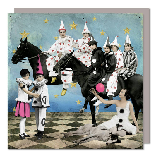 Pierrot! Blank Greeting Card.