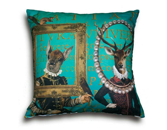 Mr & Mrs Deer! Decorative Scatter Cushion.