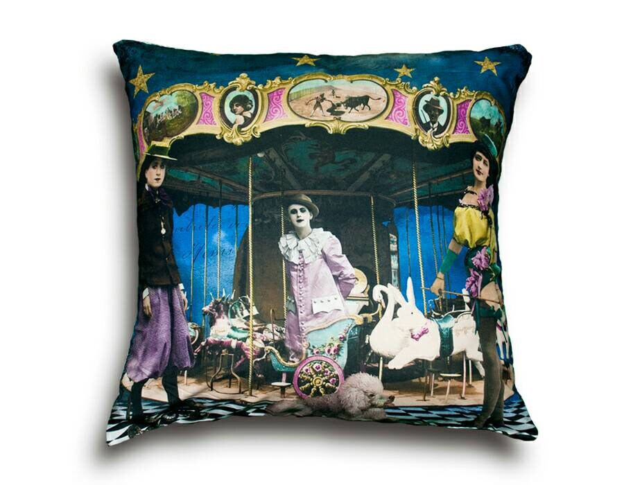 Vintage Circus Carousel! Decorative Scatter Cushion