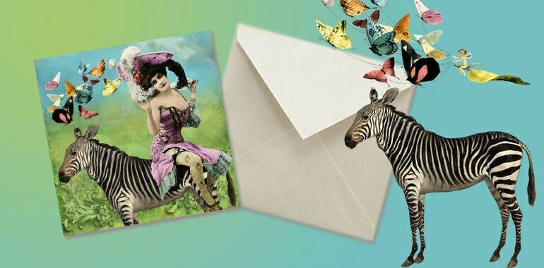 Lets Ride Away Together! Blank Greeting Card.