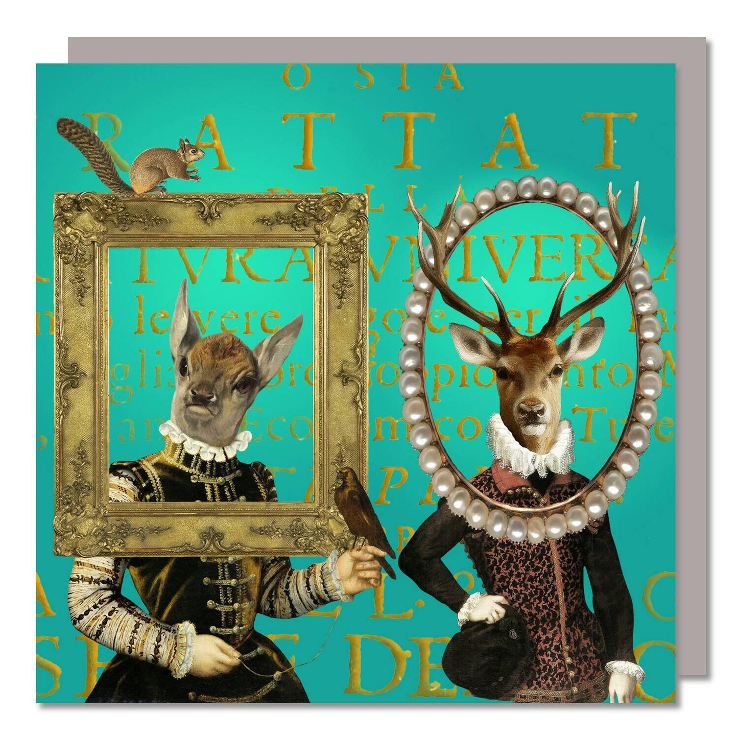 Mr and Mrs Deer! Blank Greeting Card.